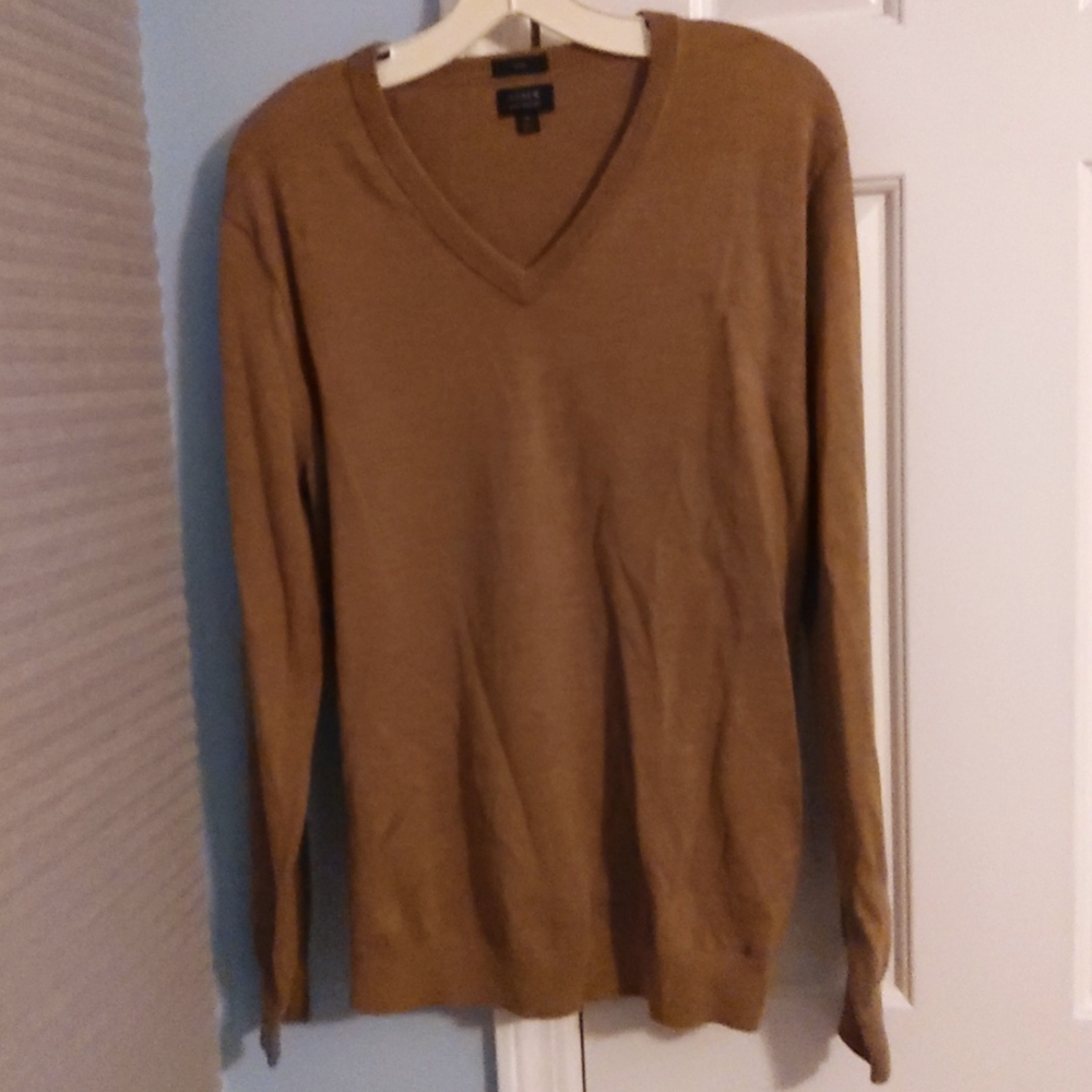 J. CREW💥Nwot💥Caramel V-Neck Sweater - Picture 3 of 6
